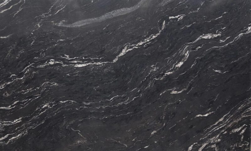 Udstillingsmodel køkken ø bordplade - Granit bordplade Titanium Black 30 mm poleret